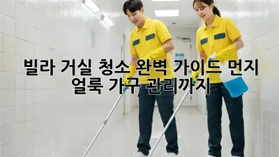 빌라 거실 청소 완벽 가이드: 먼지, 얼룩, 가구 관리까지!